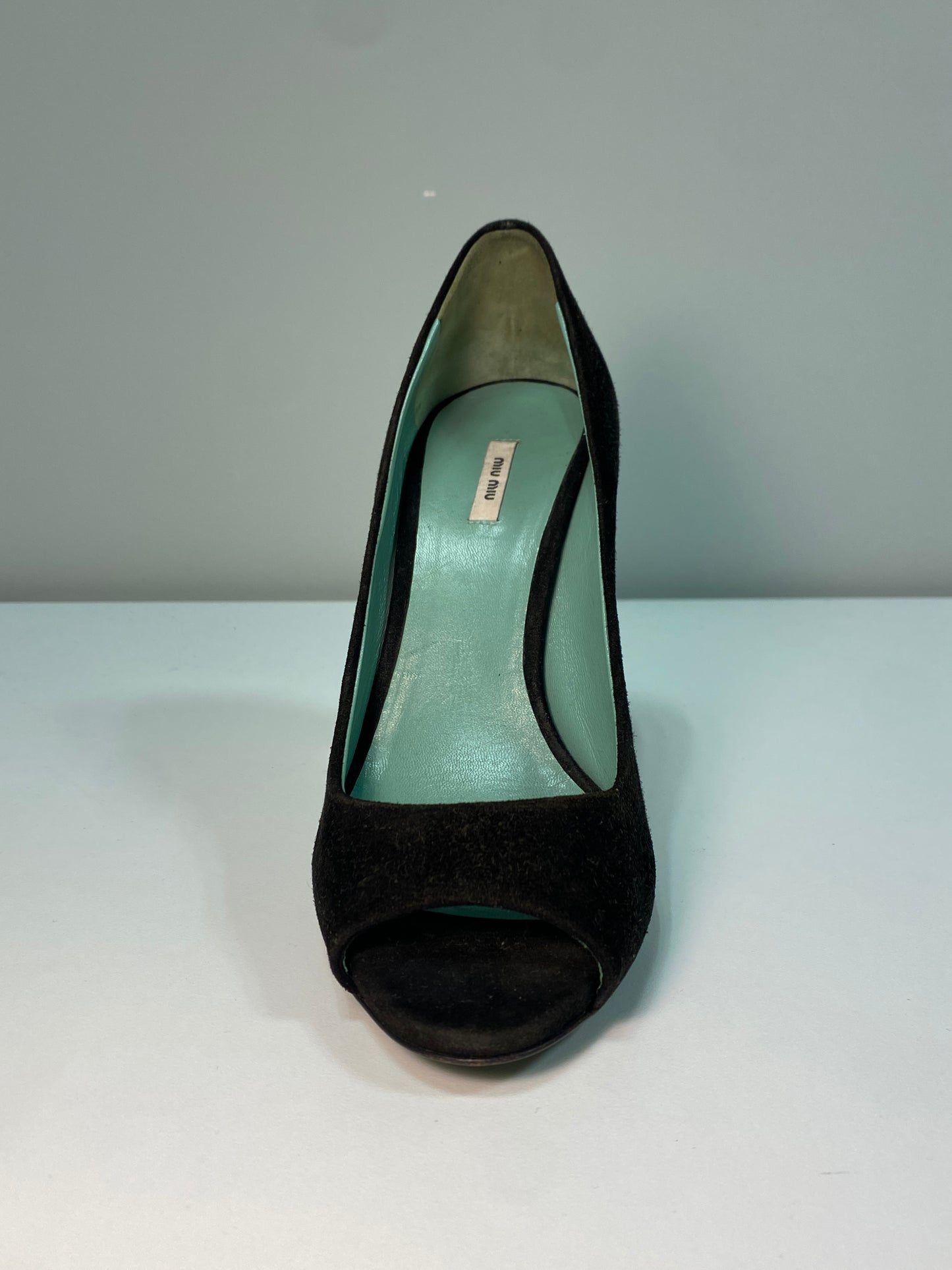 MIU MIU black leather High heels (36.5)
