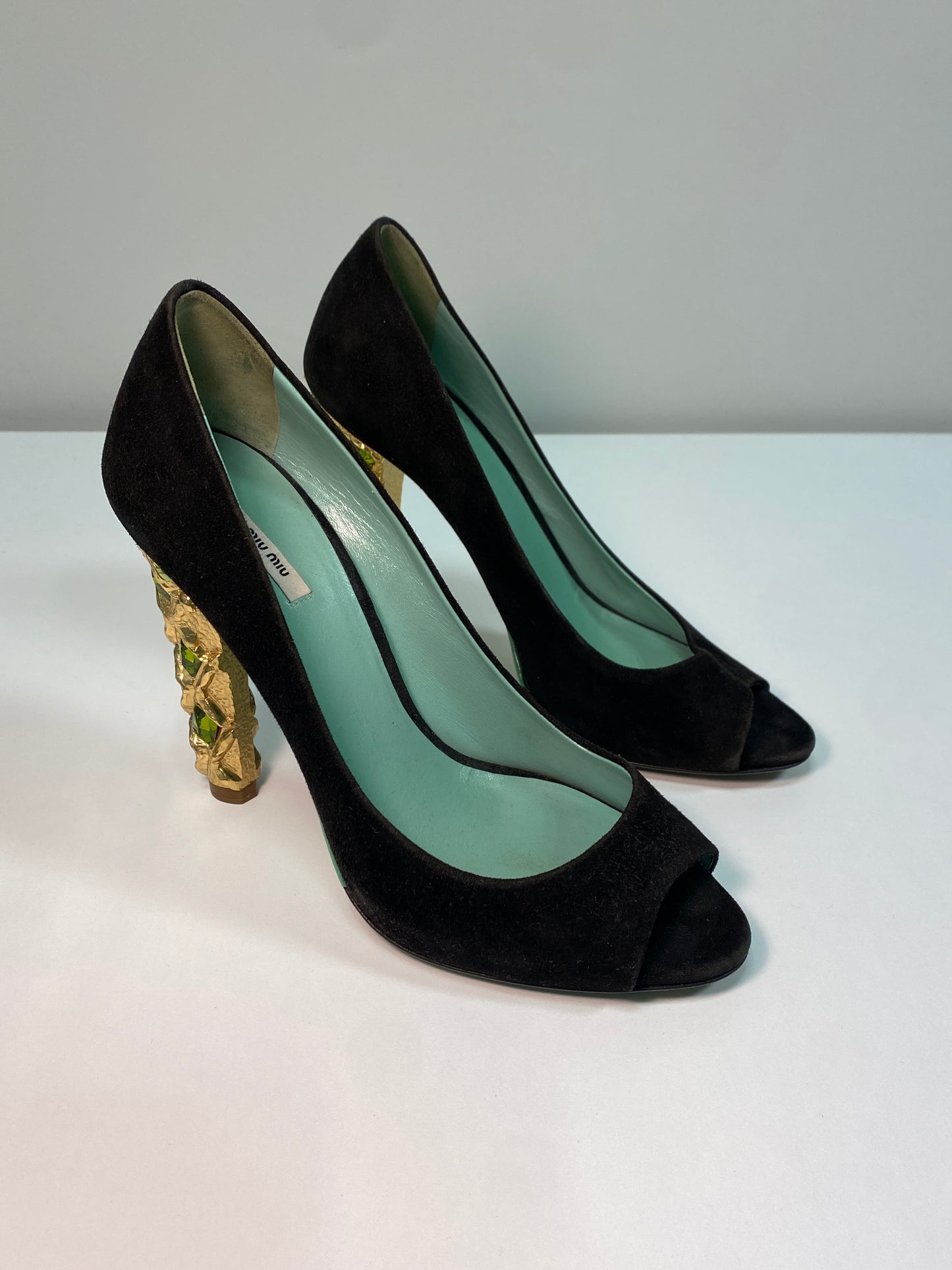 MIU MIU black leather High heels (36.5)