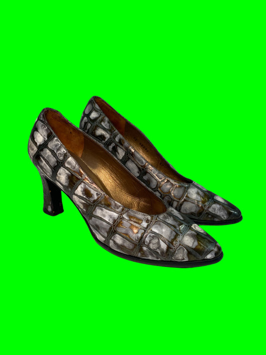 STUART WEITZMAN animal print leather heels (37)