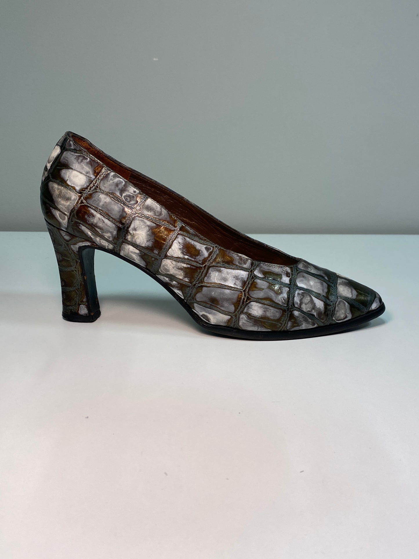 STUART WEITZMAN animal print leather heels (37)
