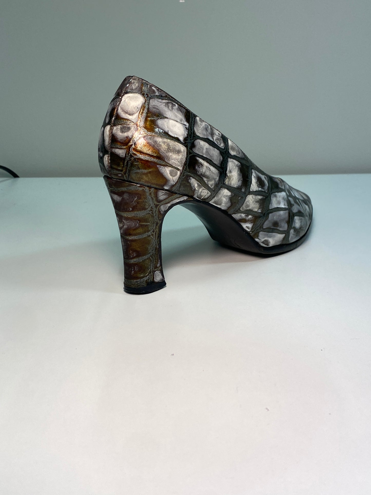 STUART WEITZMAN animal print leather heels (37)