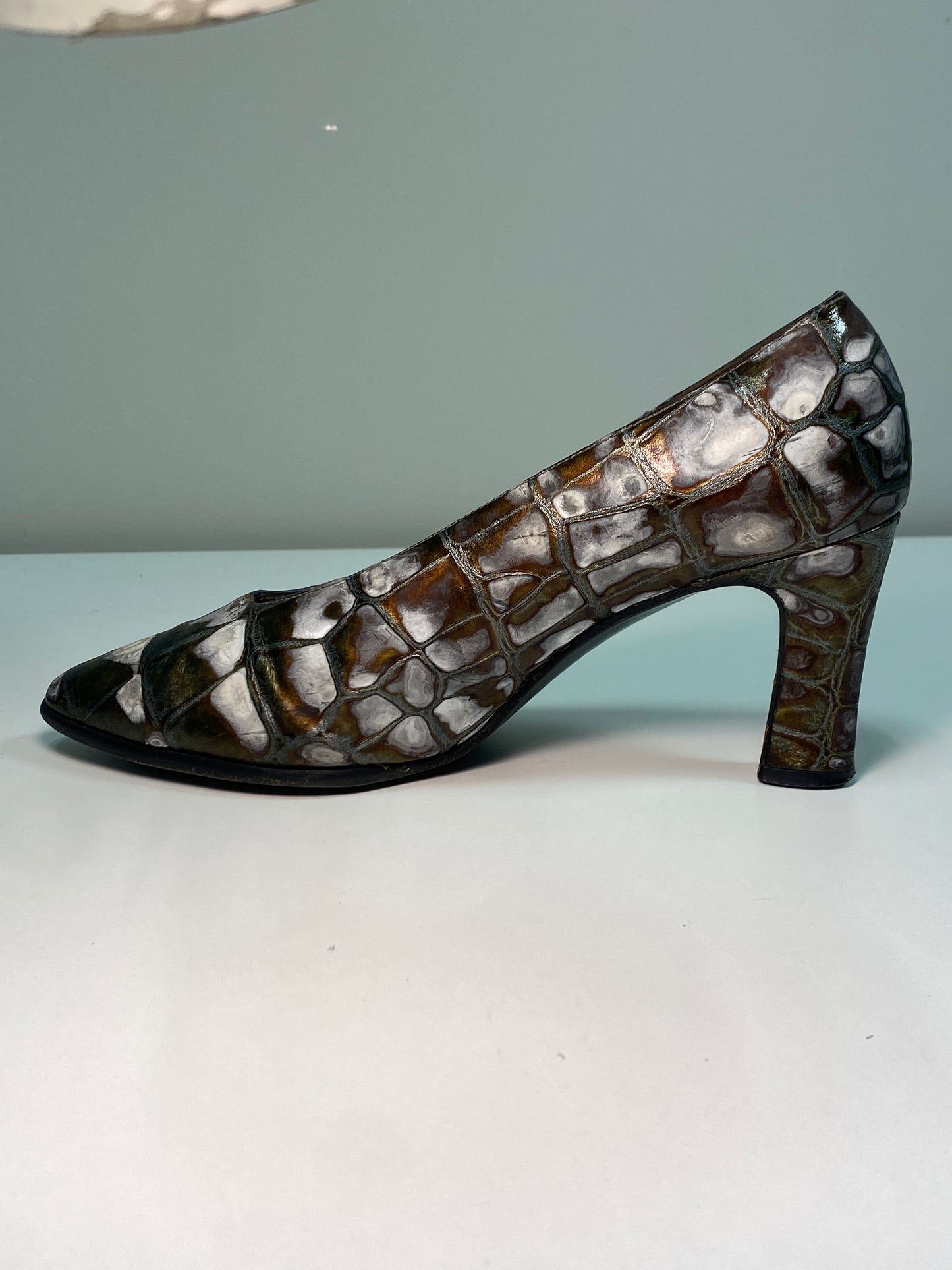 STUART WEITZMAN animal print leather heels (37)