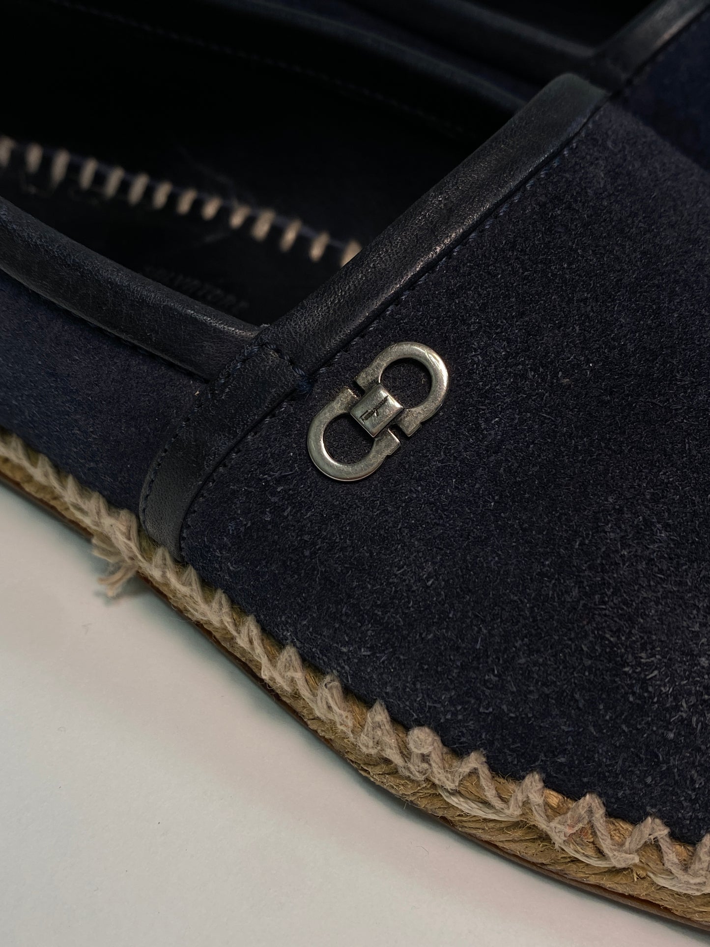 FERRAGAMO suede navy espadrilles (44)