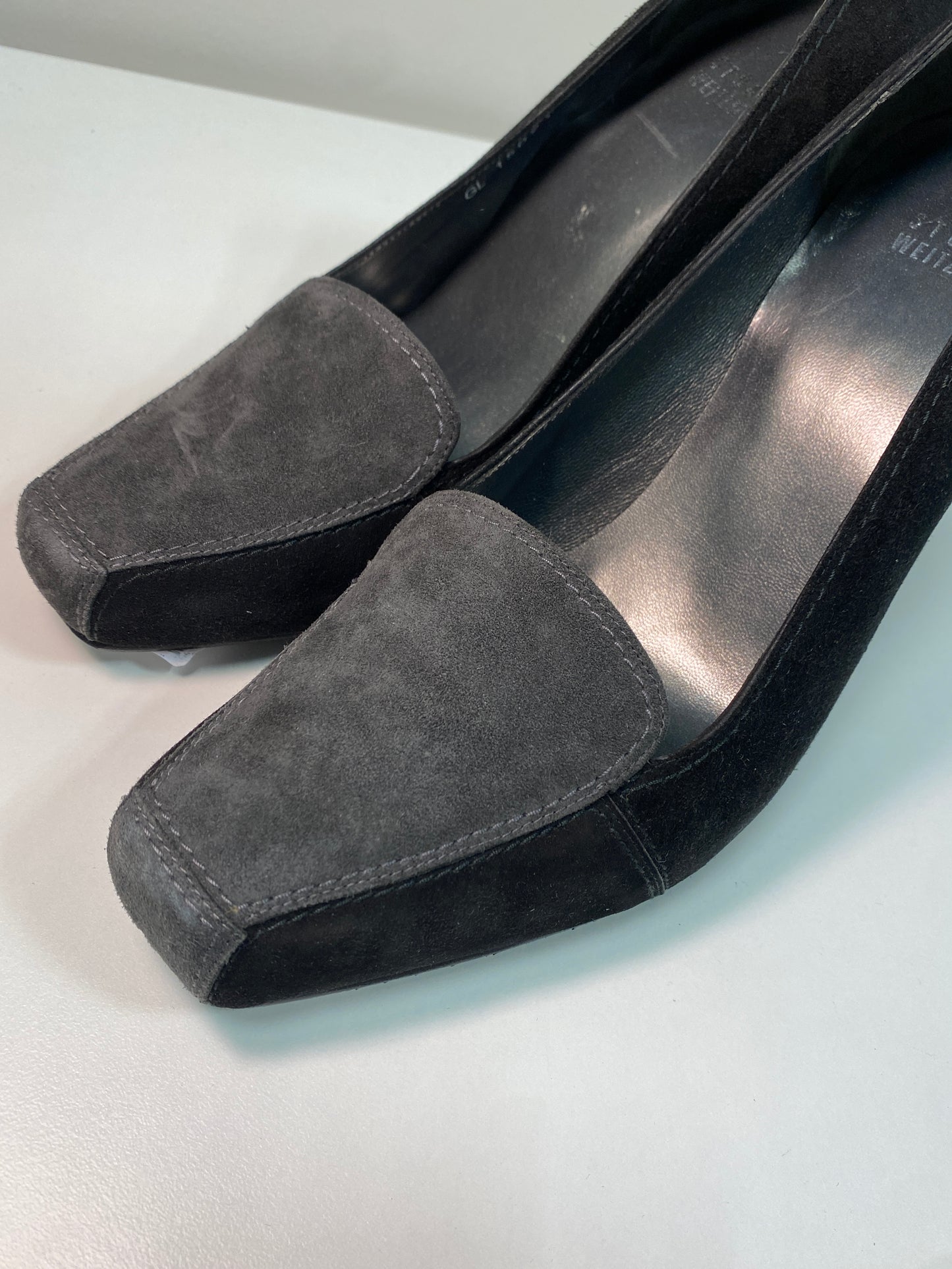 STUART WEITZMAN black and grey leather pumps (39)