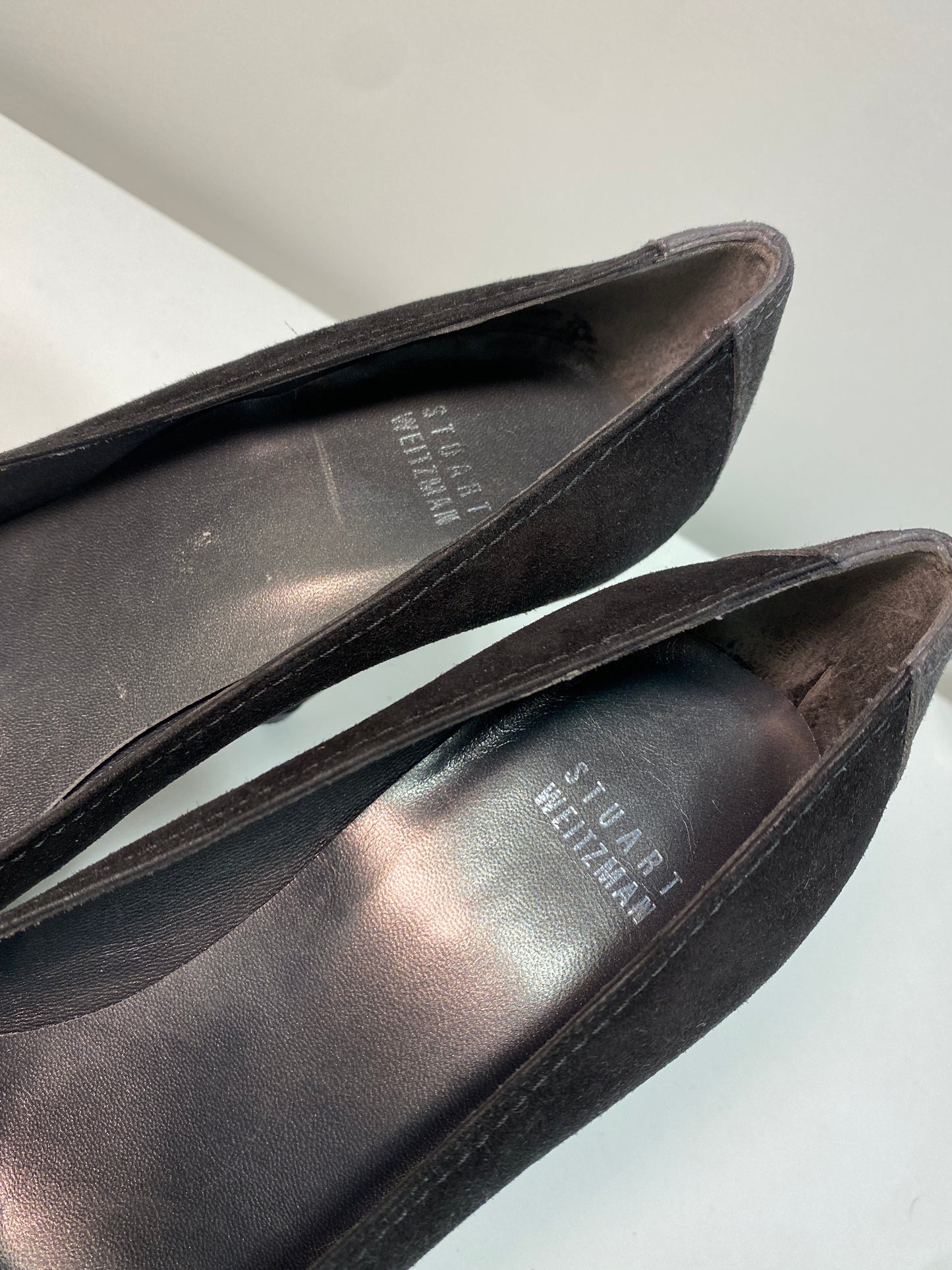 STUART WEITZMAN black and grey leather pumps (39)