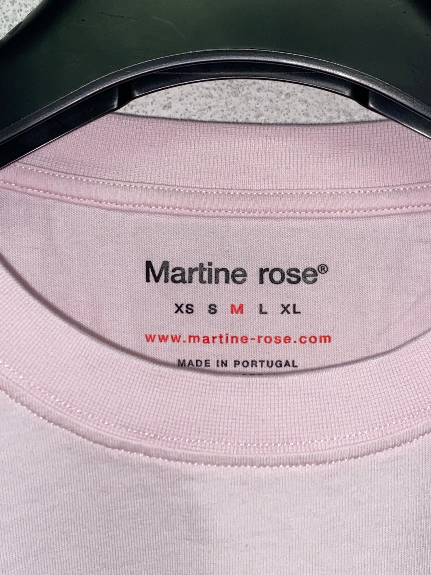 MARTINE ROSE pink graphic t-shirt (M/L)