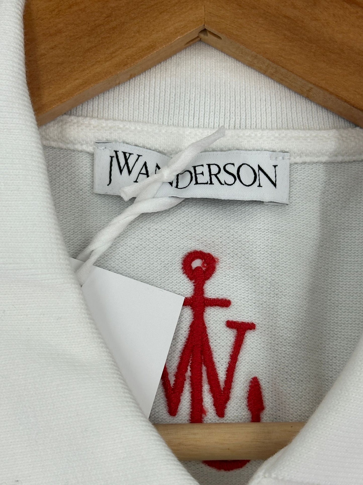JW ANDERSON white cotton polo (L)