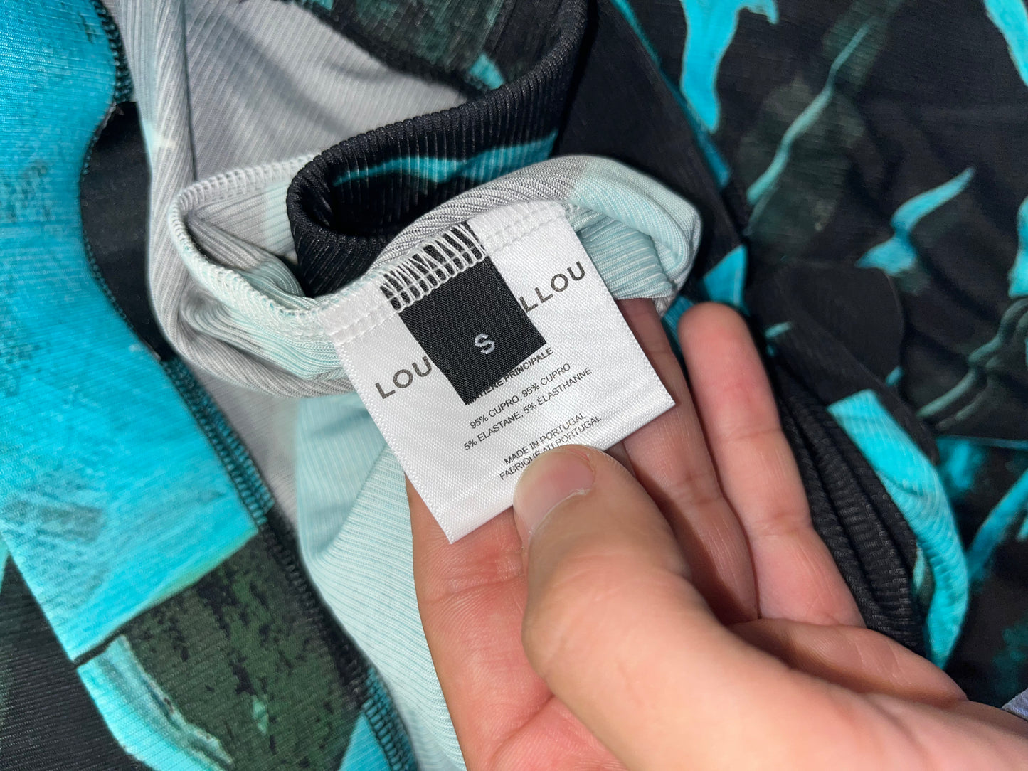 LOUISA BALLOU turquoise flower maxi skirt (S)