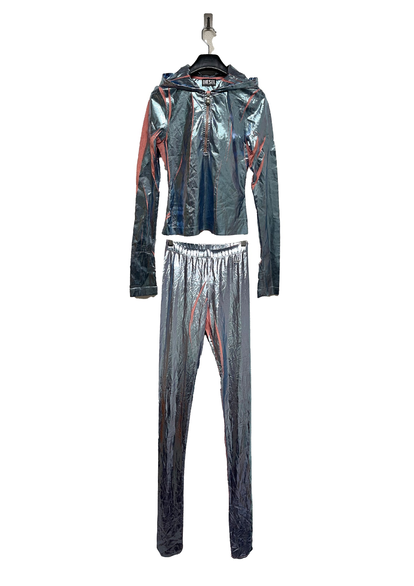 DIESEL by Glenn Martens metallic blue and pink twin set (M)