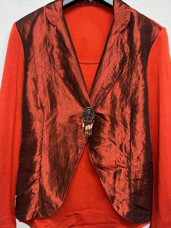 VINTAGE 70s longsleeve top with attached blazer (M/L)