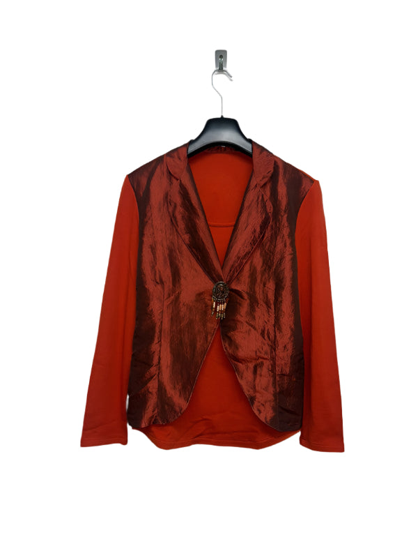 VINTAGE 70s longsleeve top with attached blazer (M/L)
