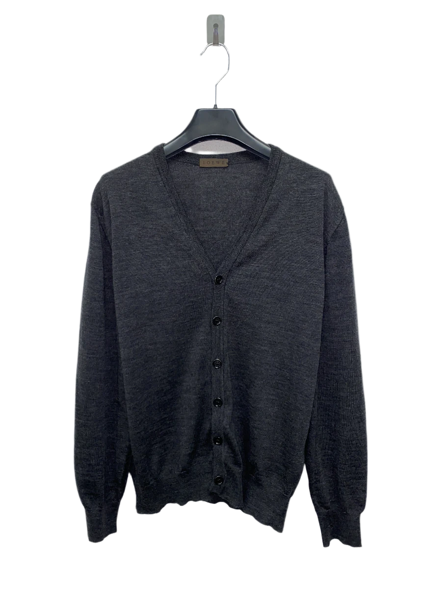 LOEWE silk and wool grey cardigan (M/L)