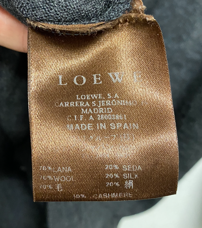 LOEWE silk and wool grey cardigan (M/L)