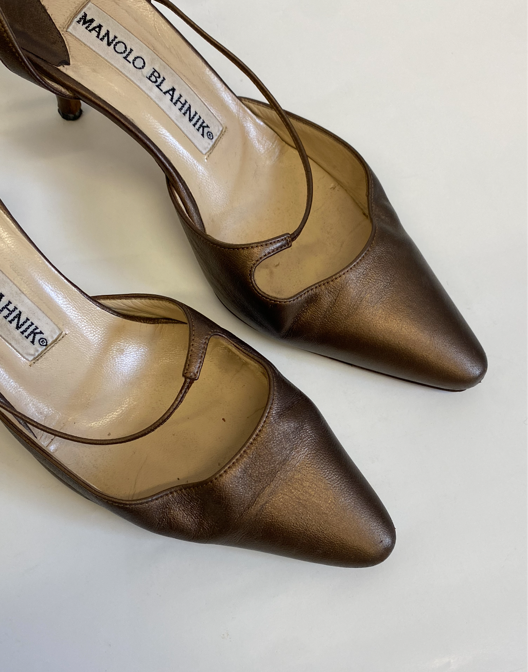 MANOLO BLAHNIK leather brown heels (36)