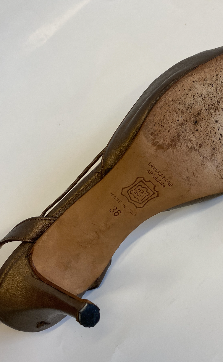 MANOLO BLAHNIK leather brown heels (36)