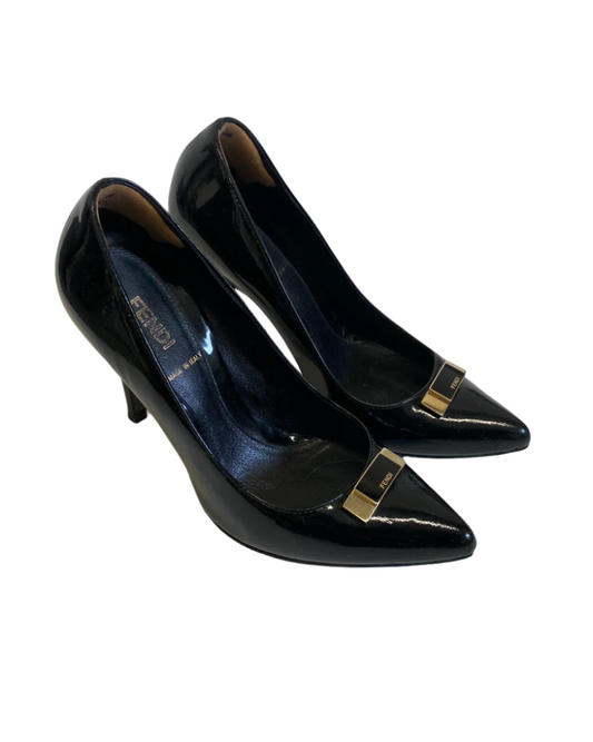 FENDI leather heels (36.5)