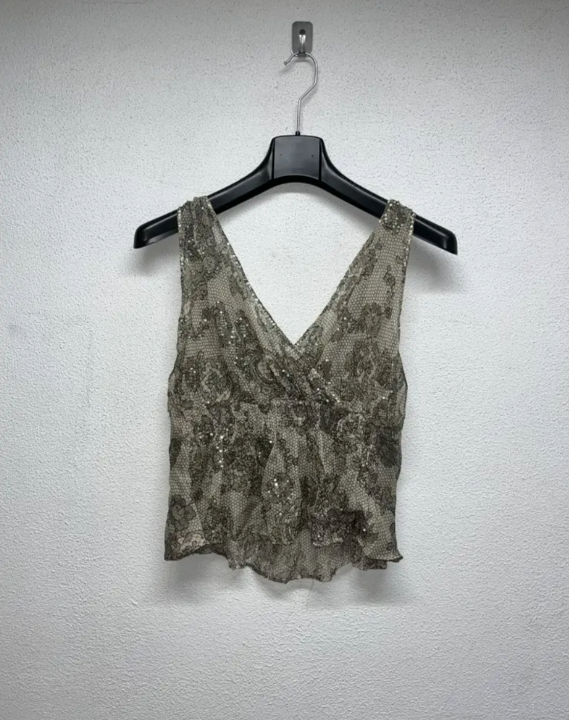 PAUL SMITH silk ruffled sleeveless blouse (42/L)