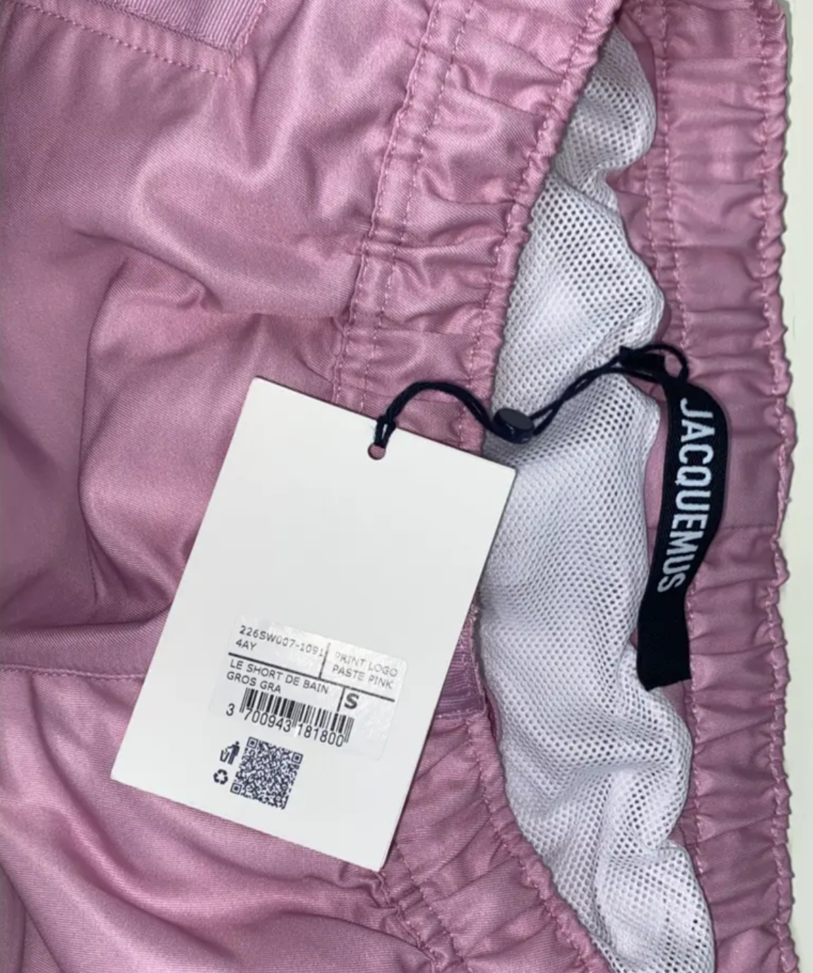 JACQUEMUS pink swimming shorts (M)