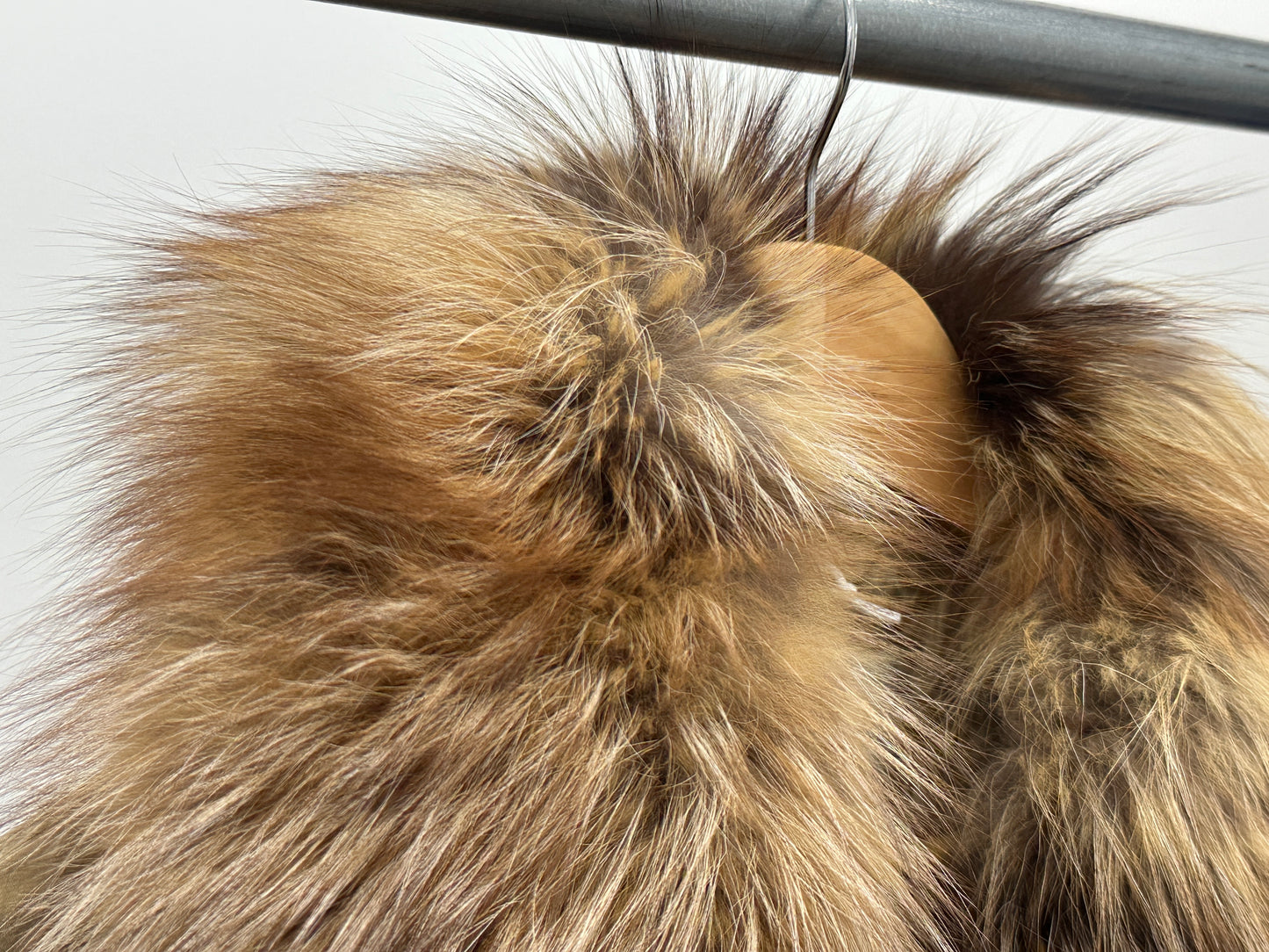 VINTAGE  puffer jacket with fur collar (M)