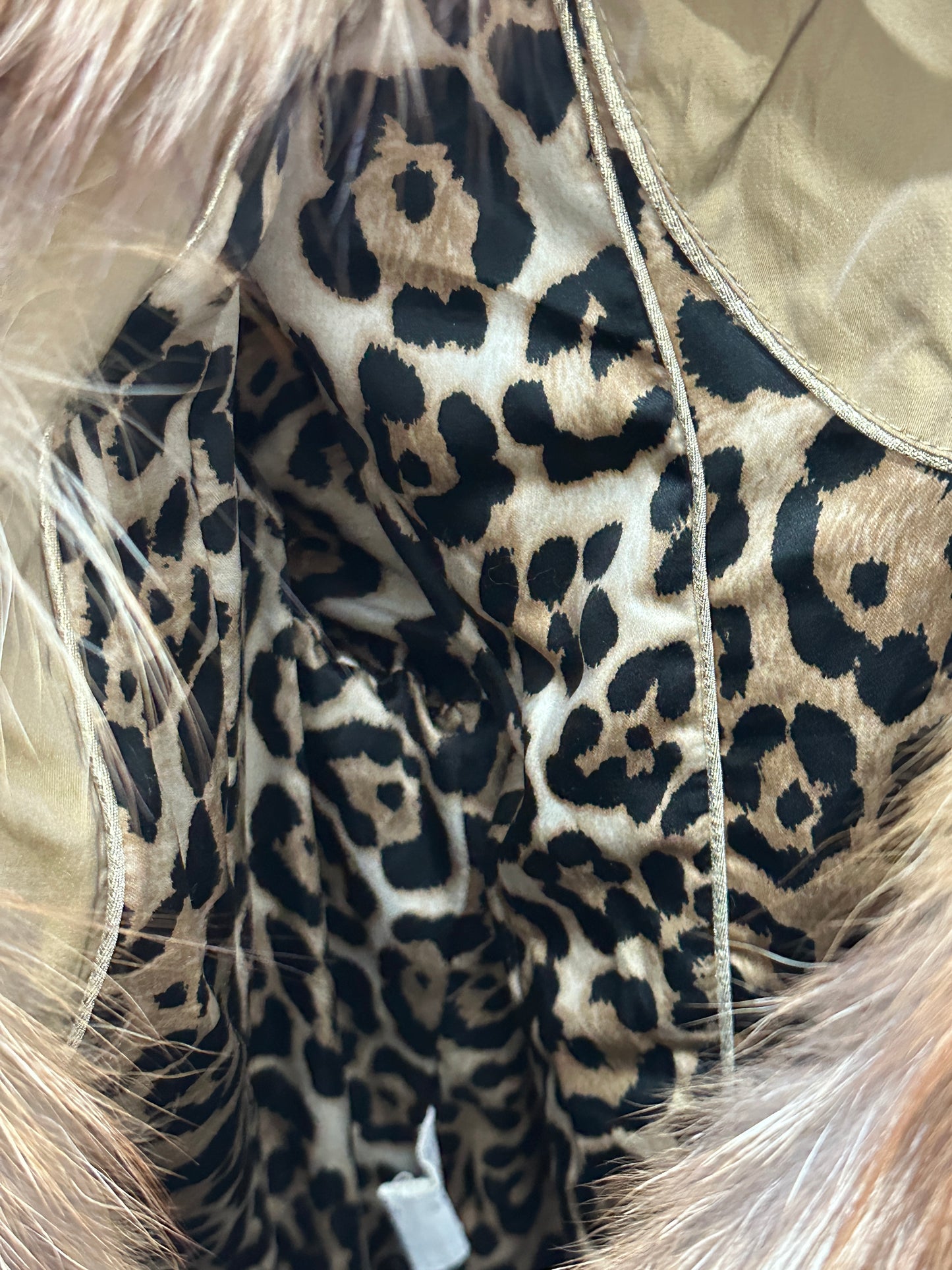 VINTAGE  puffer jacket with fur collar (M)