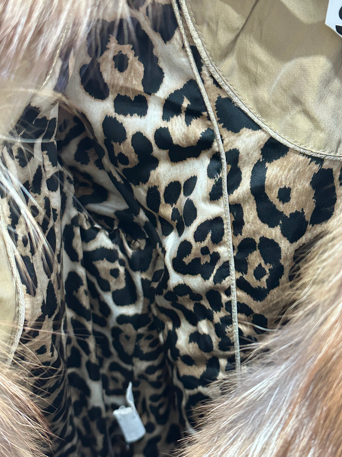 VINTAGE  puffer jacket with fur collar (M)