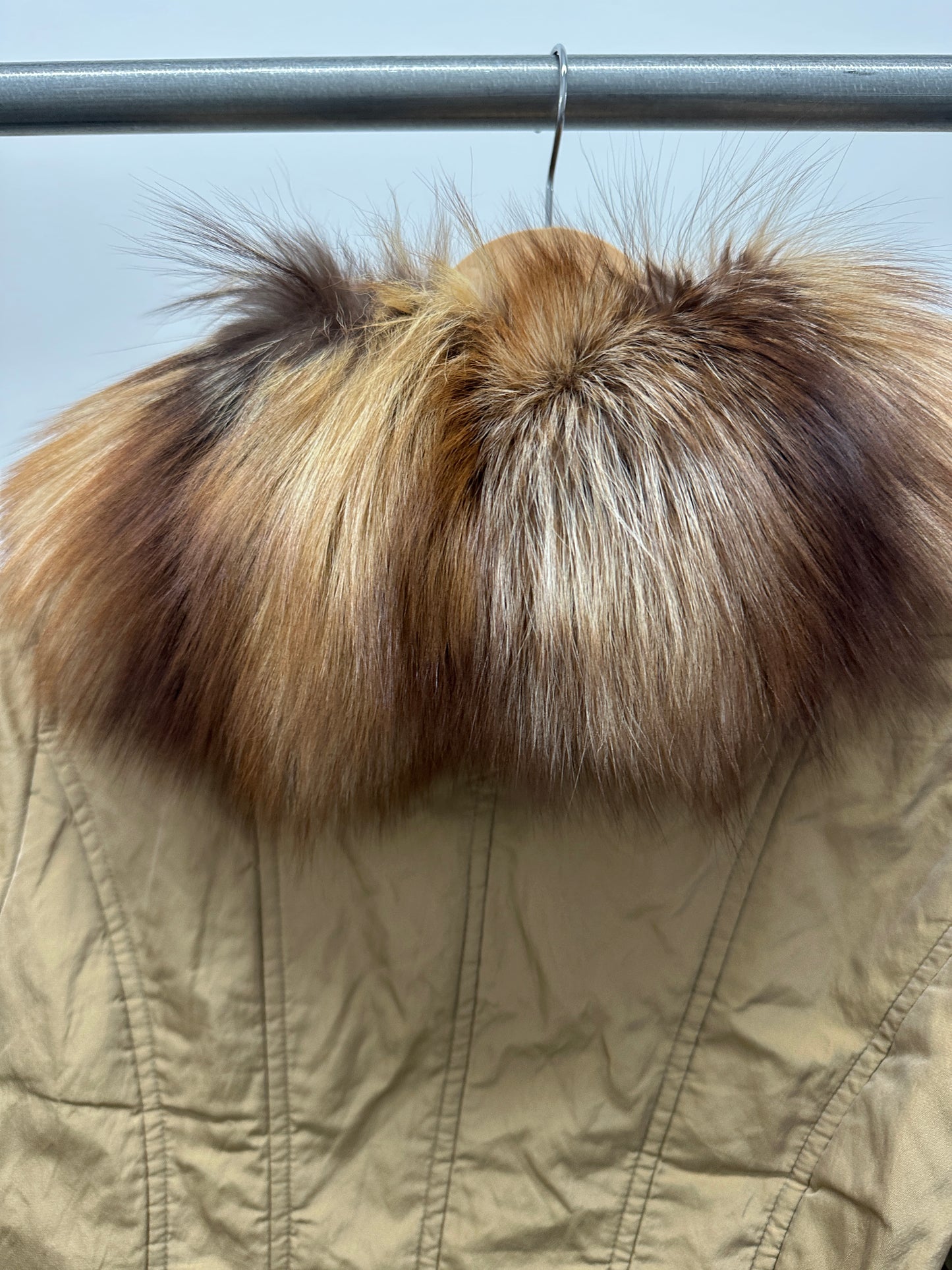 VINTAGE  puffer jacket with fur collar (M)