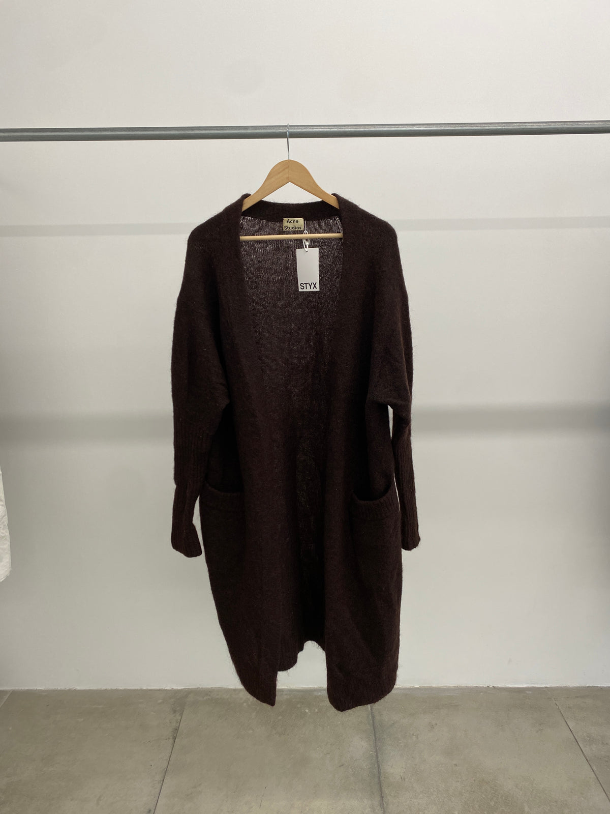 Acne Studios AW18 Raya Mohair brown wool cardigan (XS)