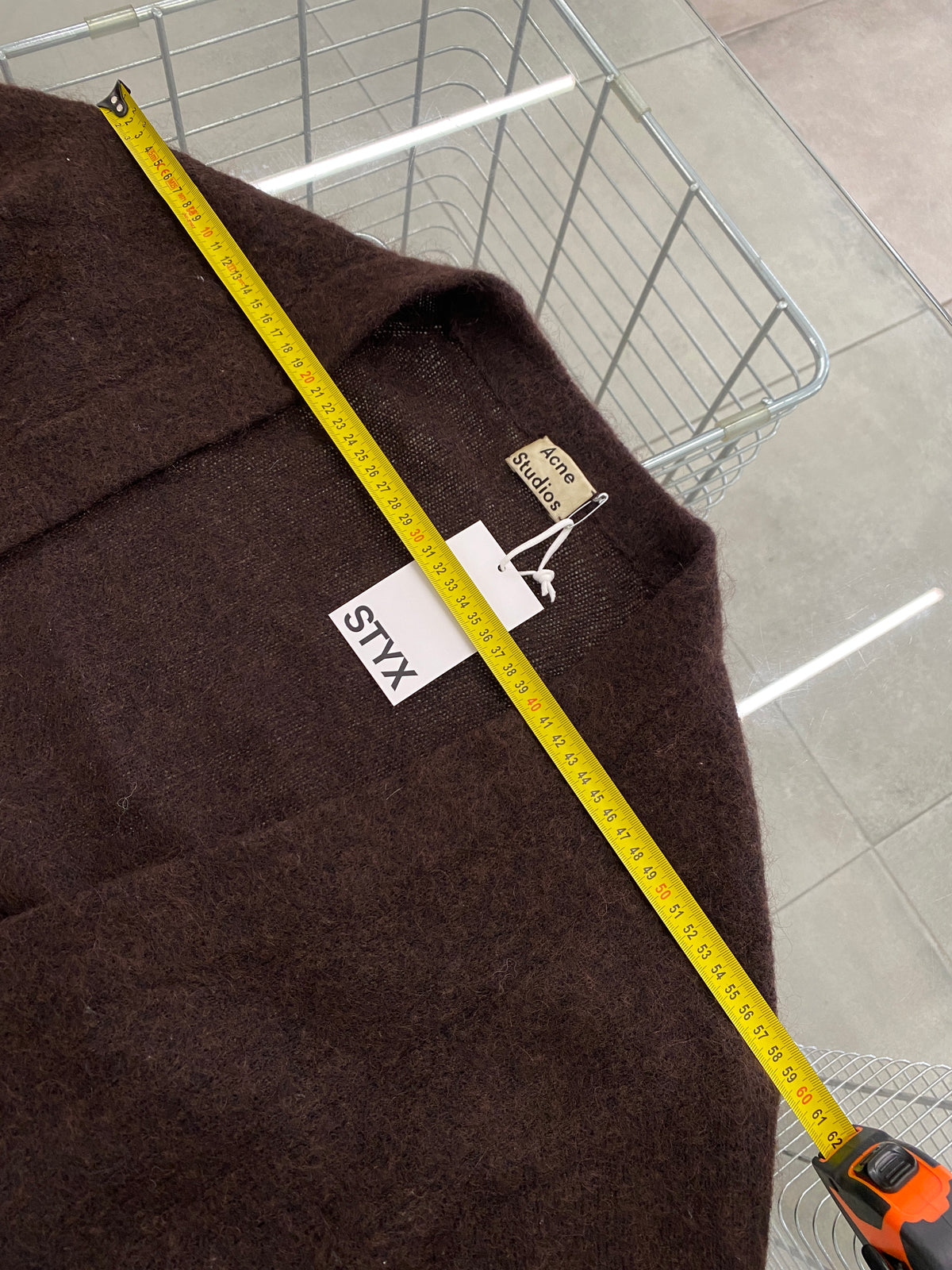 Acne Studios AW18 Raya Mohair brown wool cardigan (XS)