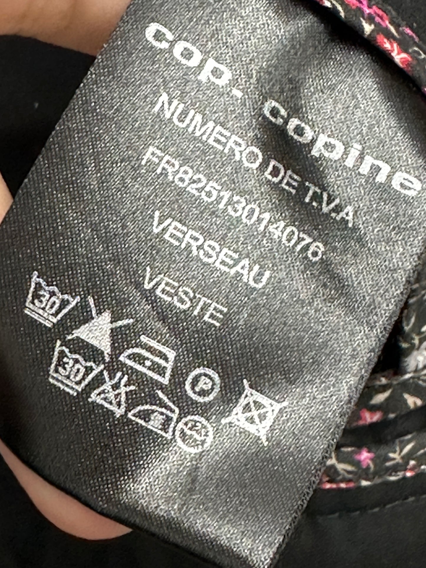 COP COPINE black zipper jacket (S)
