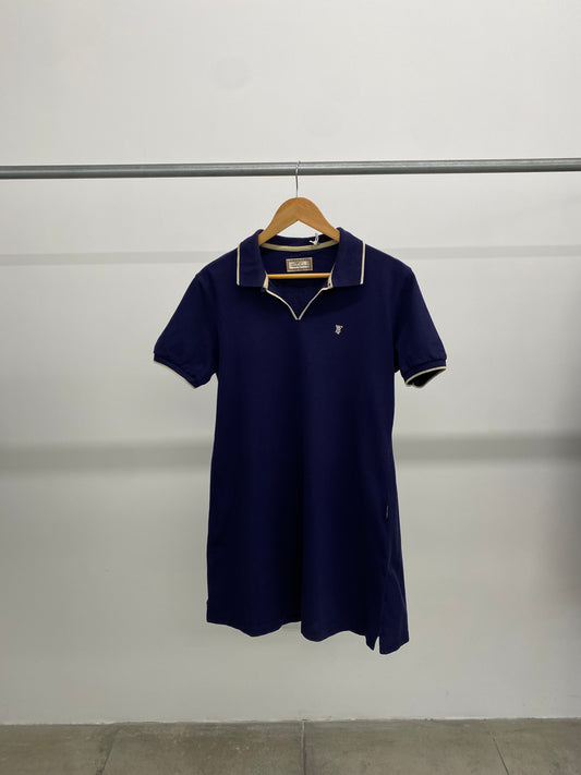 Burberry blue cotton mid-length dress (L)