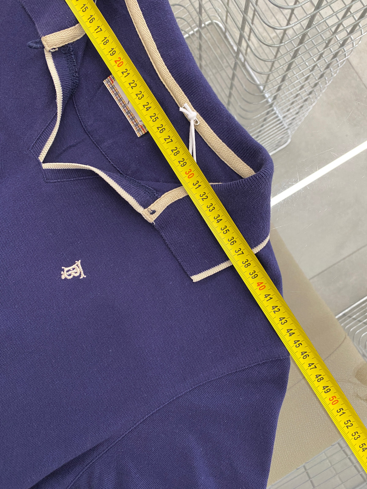 Burberry blue cotton mid-length dress (L)