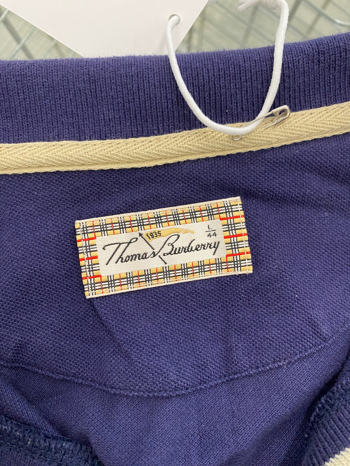 Burberry blue cotton mid-length dress (L)