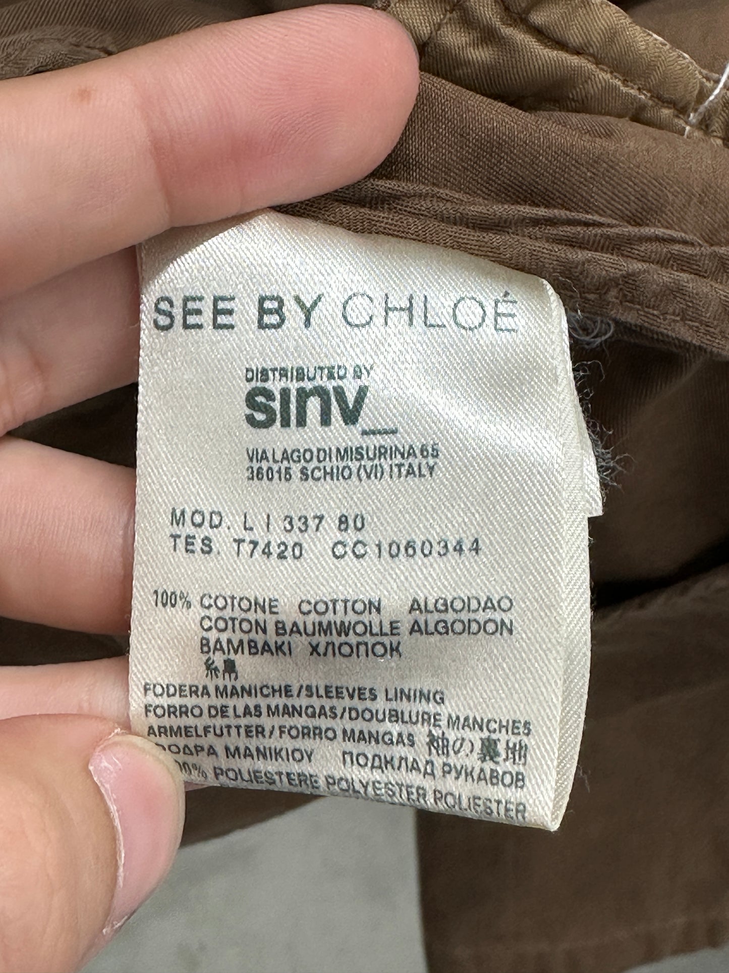 SEE BY CHLOÉ brown v-neck blazer (S)