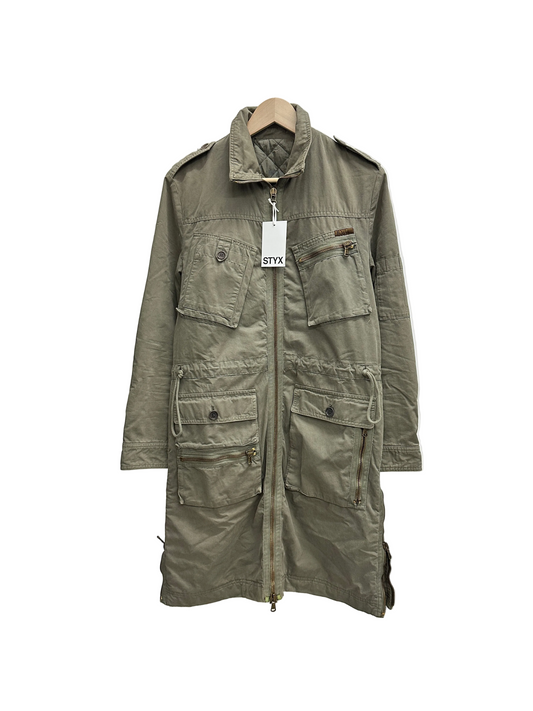 DOLCE & GABBANA green long coat (M)