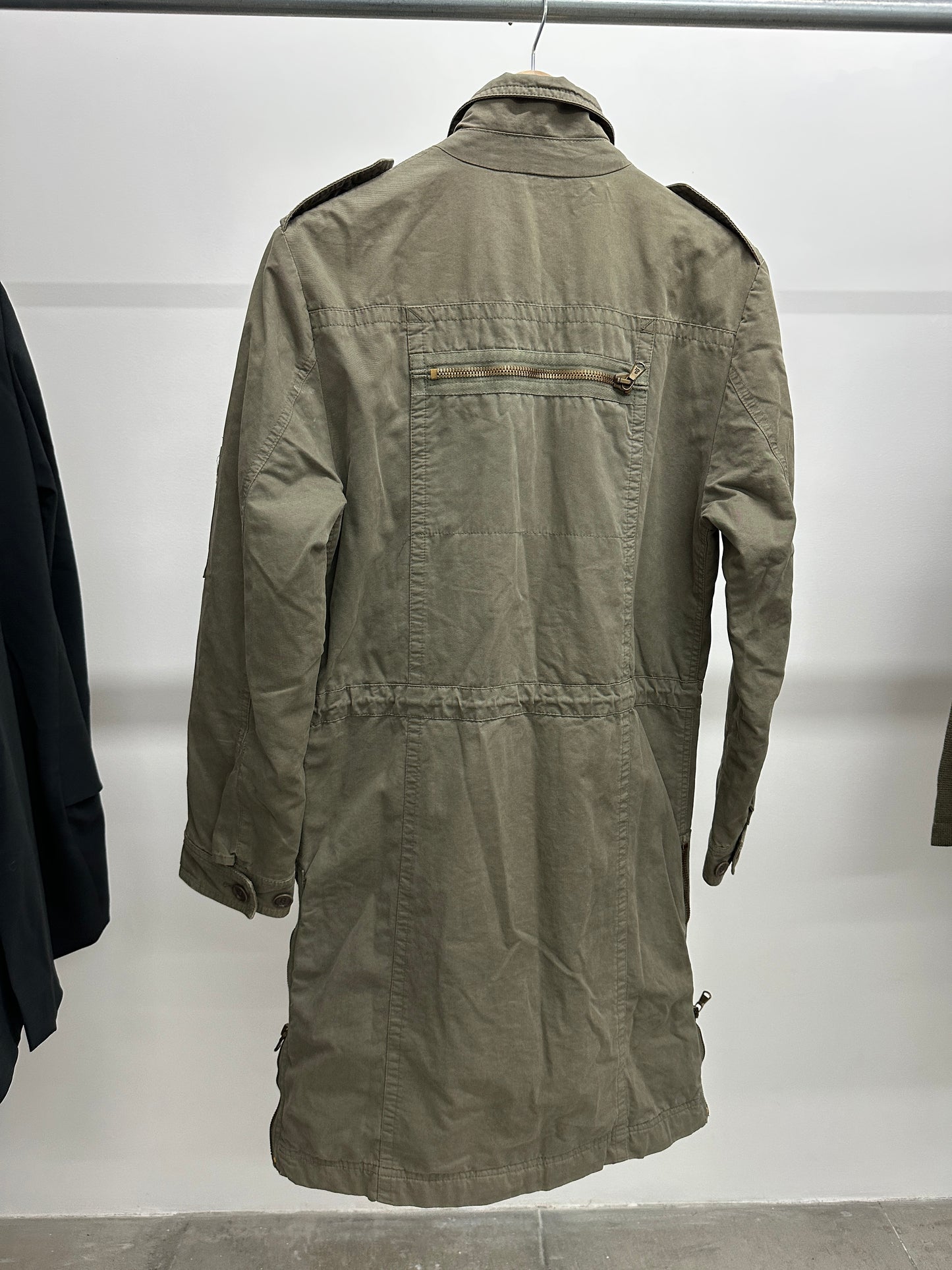 DOLCE & GABBANA green long coat (M)