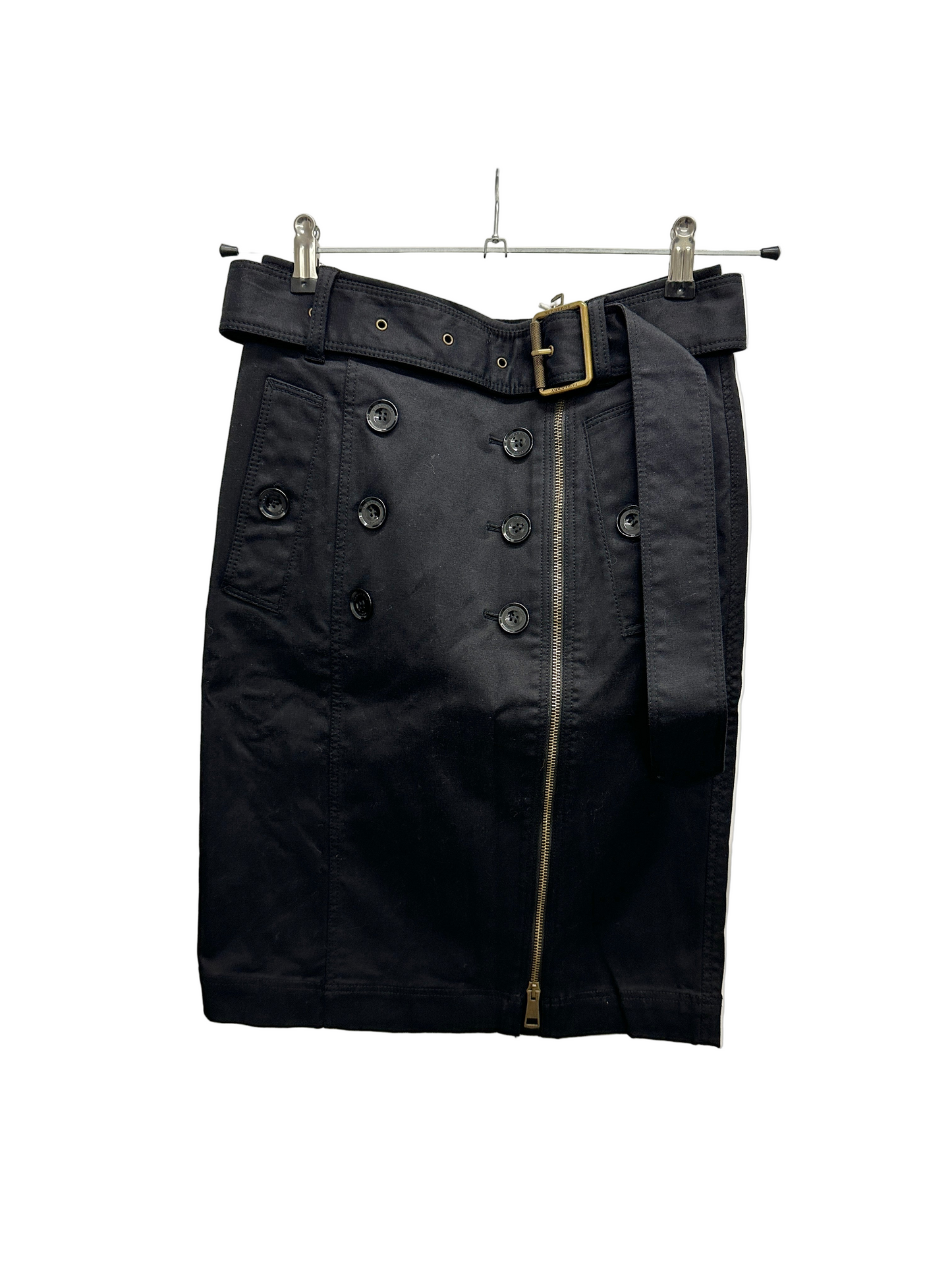 BURBERRY skirt w/belt (S)