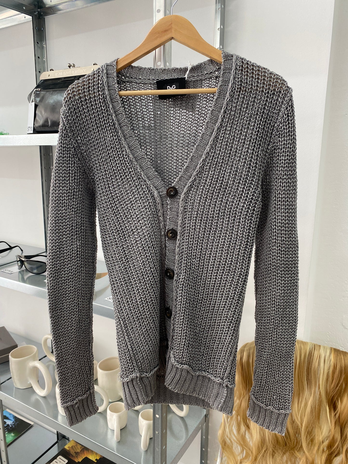 DOLCE & GABBANA grey cardigan (XS)