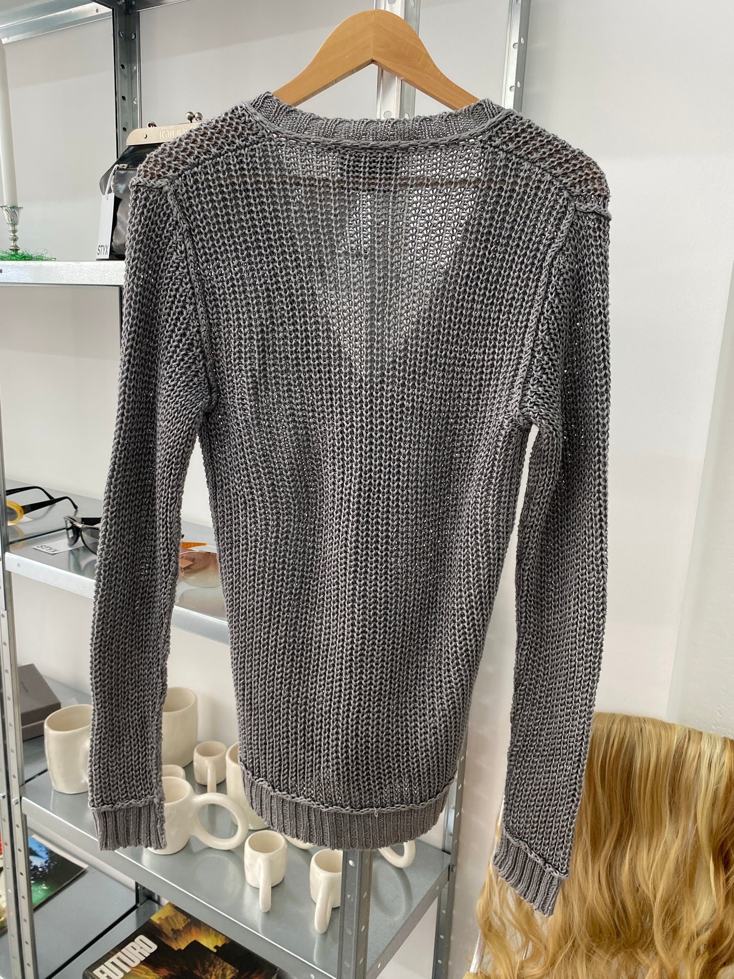 DOLCE & GABBANA grey cardigan (XS)