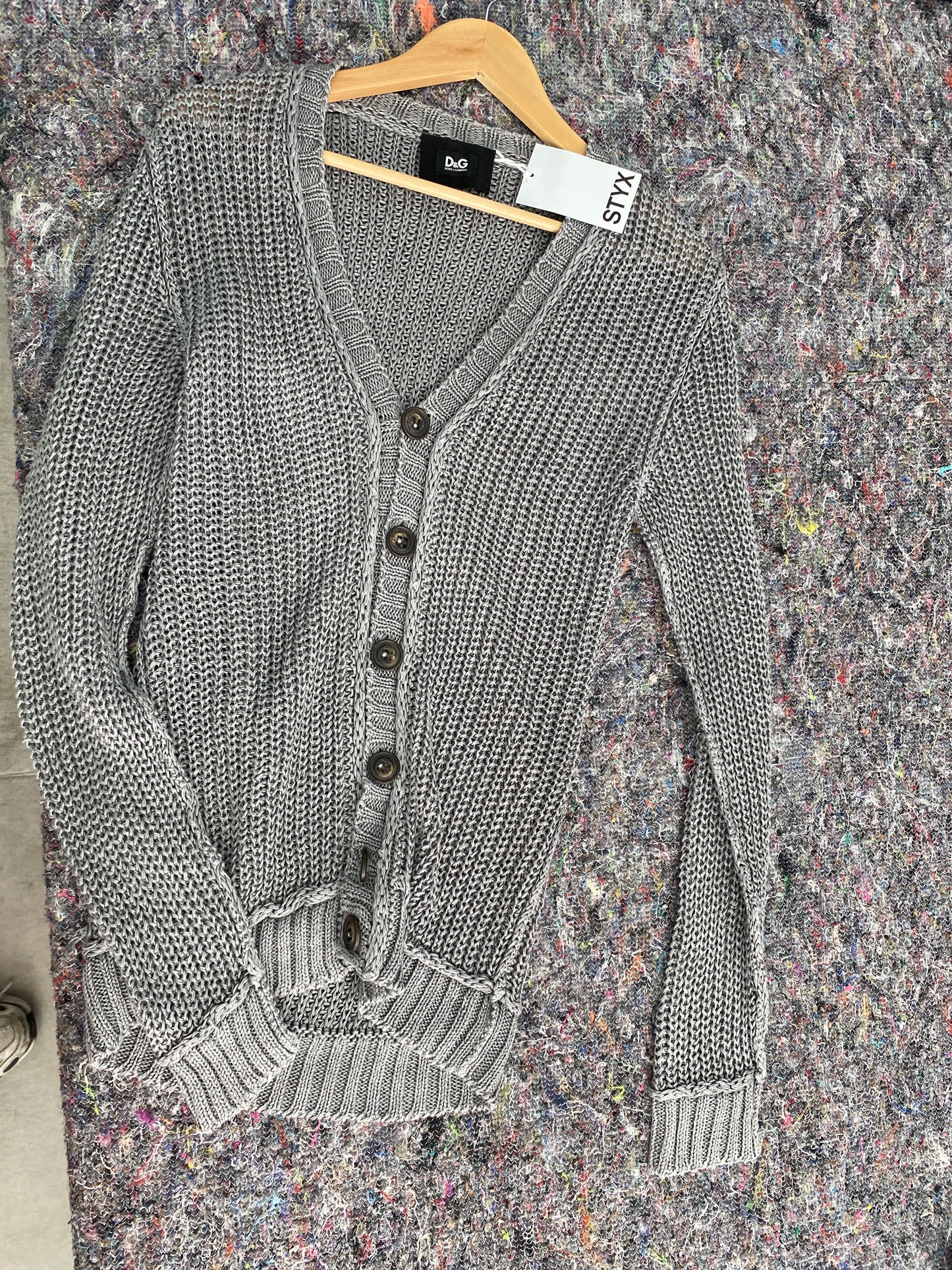 DOLCE & GABBANA grey cardigan (XS)