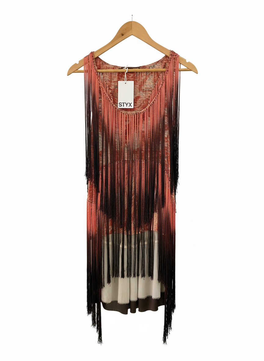 BALLY fringe silk dress (M)