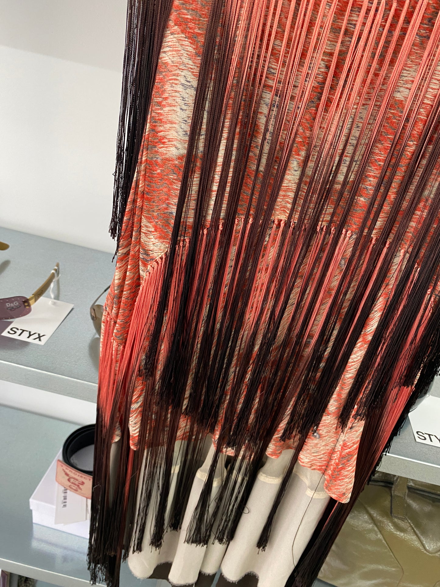 BALLY fringe silk dress (M)
