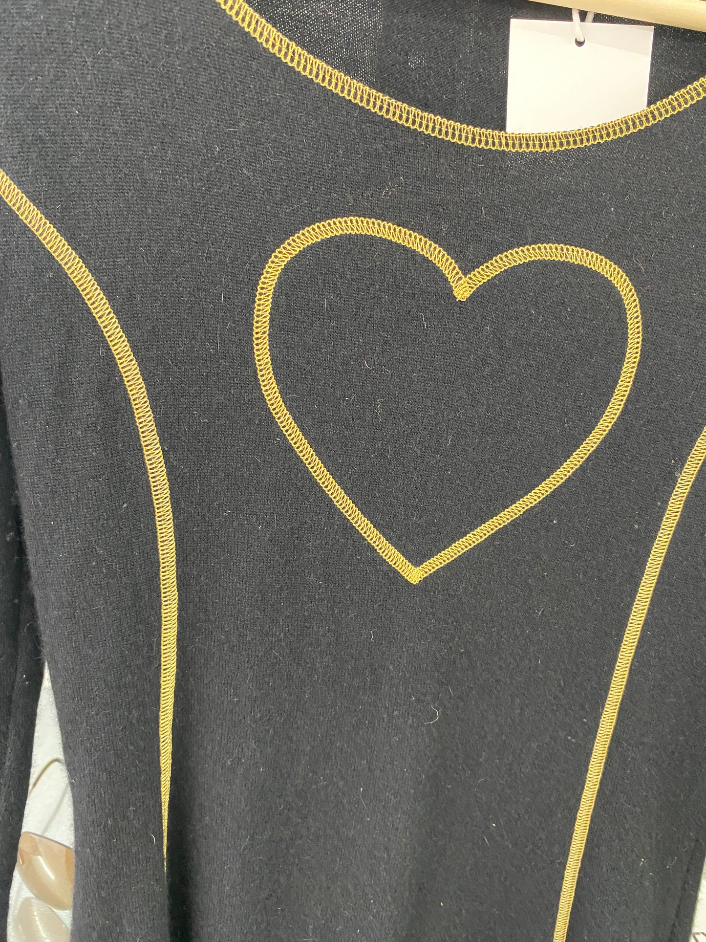 MOSCHINO knee-length dress w/ heart (M)