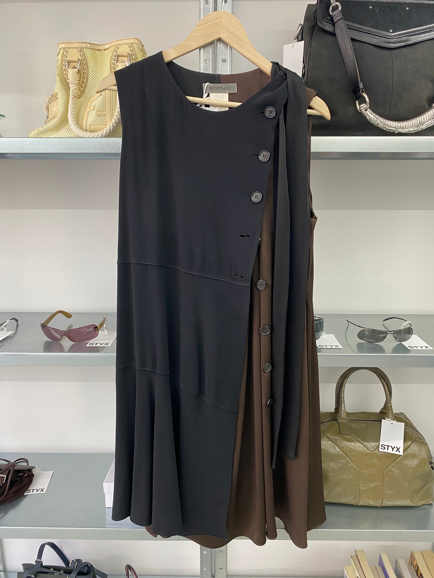 SPORTSMAX black and brown dress (L)