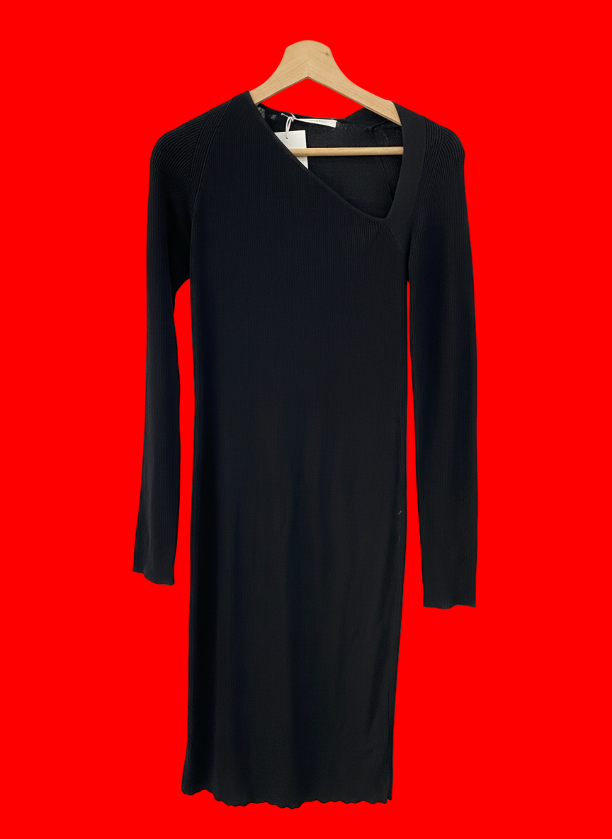 HELMUT LANG asymmetrical neckline dress (S)