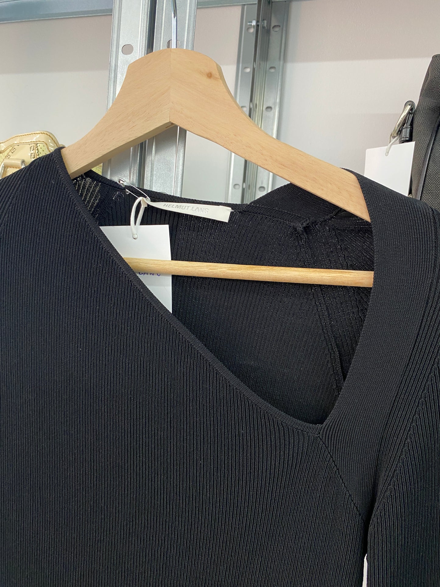 HELMUT LANG asymmetrical neckline dress (S)