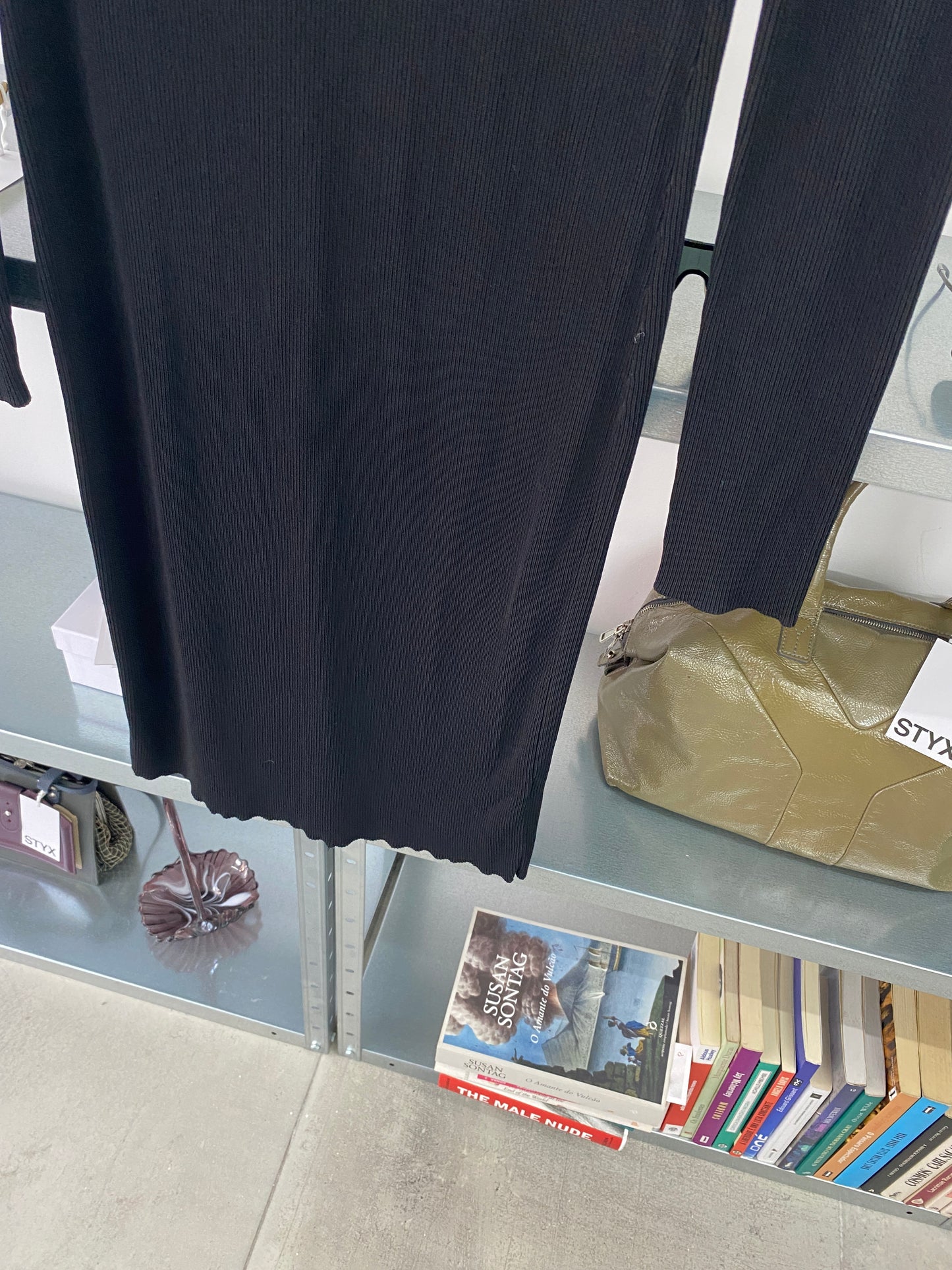 HELMUT LANG asymmetrical neckline dress (S)