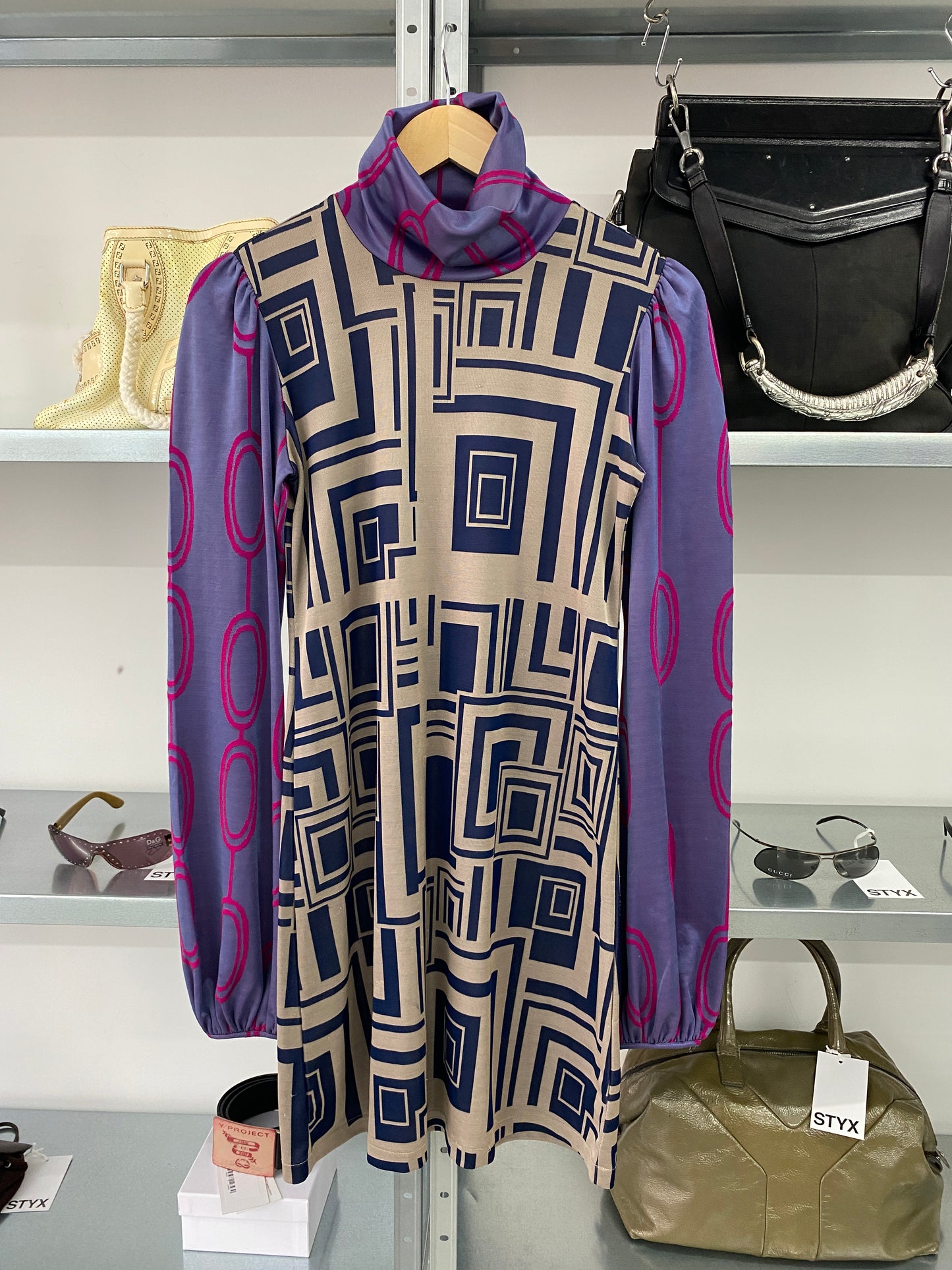 CUSTO BARCELONA turtleneck mini dress (S)