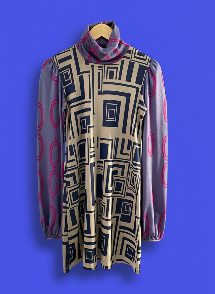 CUSTO BARCELONA turtleneck mini dress (S)