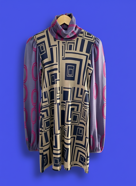 CUSTO BARCELONA turtleneck mini dress (S)