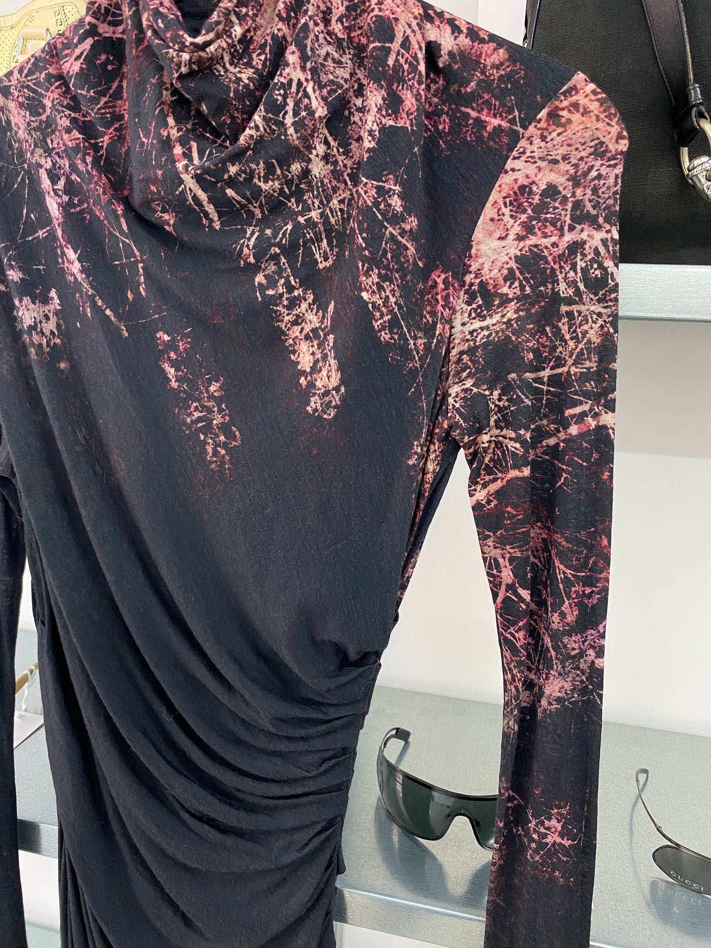 HELMUT LANG drapped turtleneck dress (M)